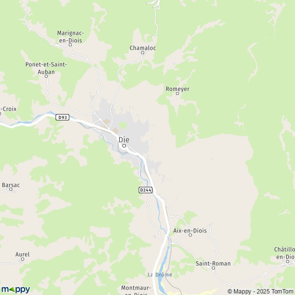 Carte Z.A. de Cocause, 26150 Die