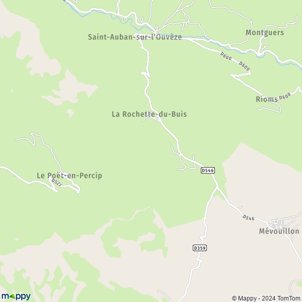 La carte pour la ville de La Rochette-du-Buis 26170