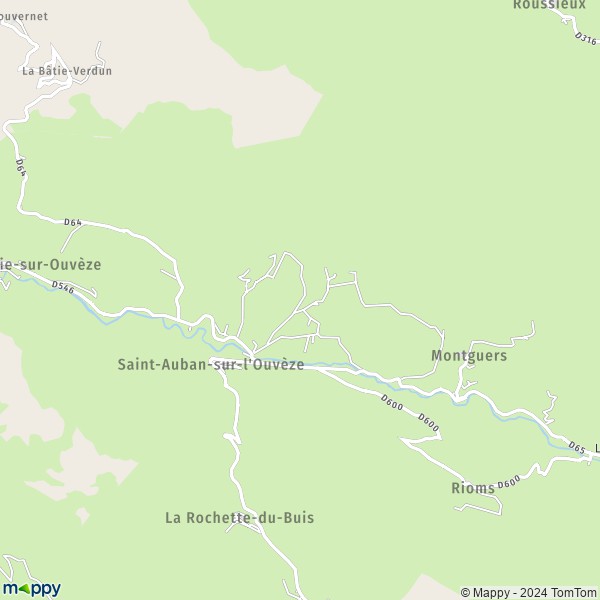 La carte pour la ville de Saint-Auban-sur-l'Ouvèze 26170