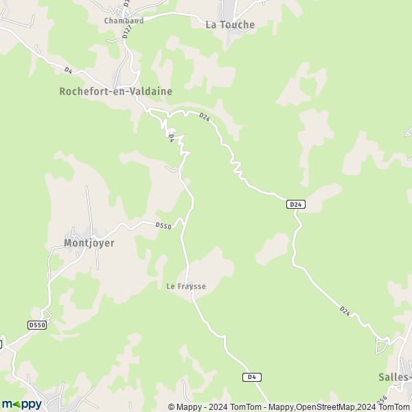 La carte pour la ville de Montjoyer 26230