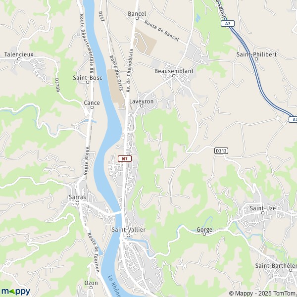 La carte pour la ville de Laveyron 26240