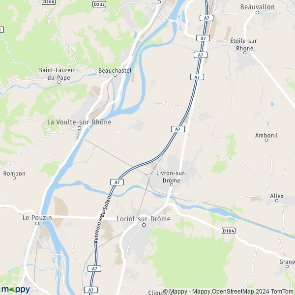 La carte pour la ville de Livron-sur-Drôme 26250