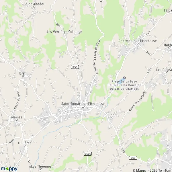 Plan saintdonatsurlherbasse carte de saintdonatsurlherbasse