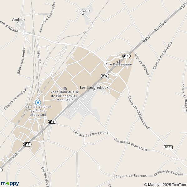 Carte Les Hautes Marlhes, 26300 Alixan