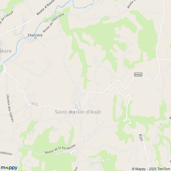 La carte pour la ville de Saint-Martin-d'Août 26330