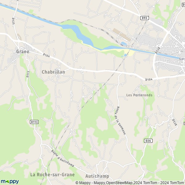 La carte pour la ville de Chabrillan 26400