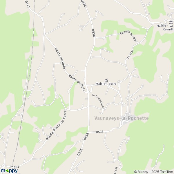 Carte La Gare, 26400 Vaunaveys-la-Rochette