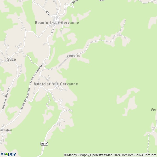La carte pour la ville de Montclar-sur-Gervanne 26400