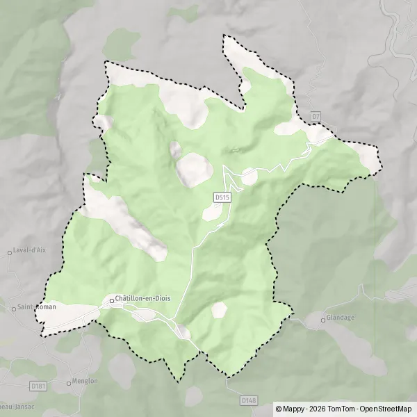 Plan Châtillon-en-Diois : carte de Châtillon-en-Diois (26410) et infos ...