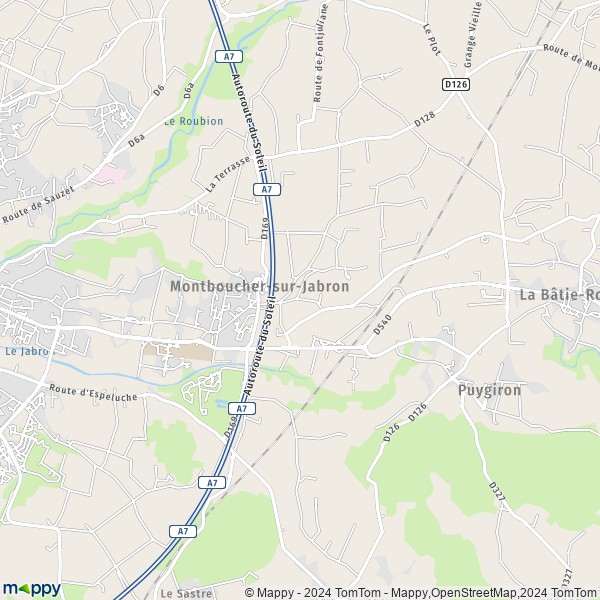 La carte pour la ville de Montboucher-sur-Jabron 26740