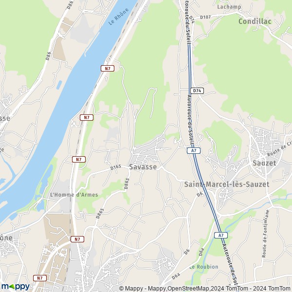 La carte pour la ville de Savasse 26740