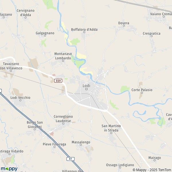 La carte pour la ville de Lodi 26900