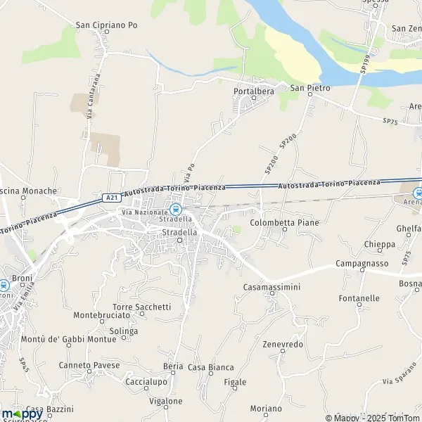 La carte pour la ville de Stradella 27049