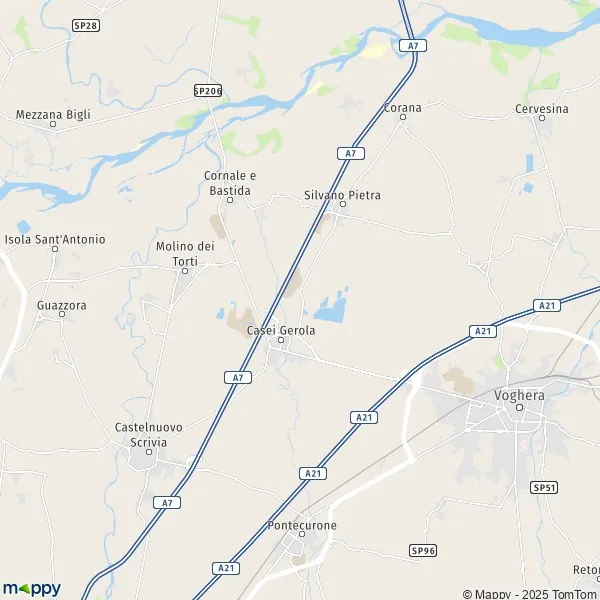 Plan Casei Gerola carte de Casei Gerola (27050) et infos pratiques