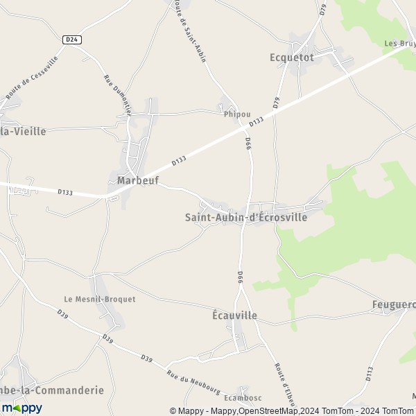 La carte pour la ville de Saint-Aubin-d'Écrosville 27110