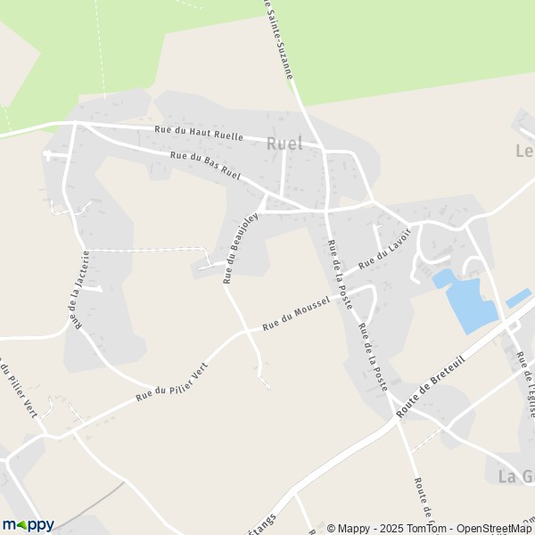 Carte Ruel, 27160 Breteuil