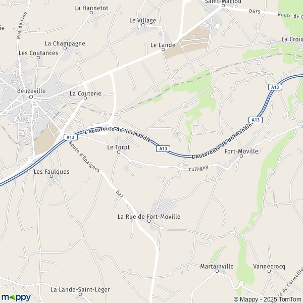 La carte pour la ville de Le Torpt 27210