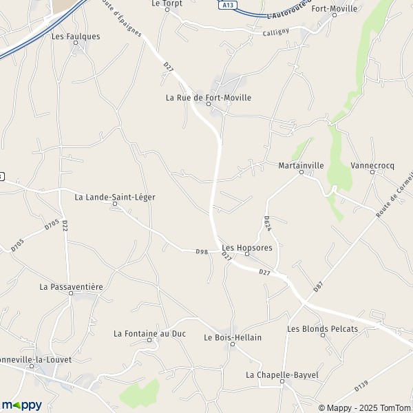 La carte pour la ville de Martainville 27210