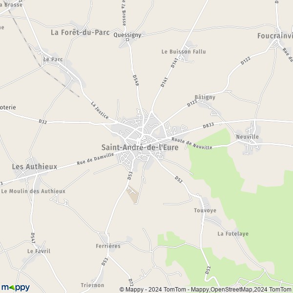 La carte pour la ville de Saint-André-de-l'Eure 27220