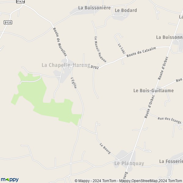 La carte pour la ville de La Chapelle-Hareng 27230