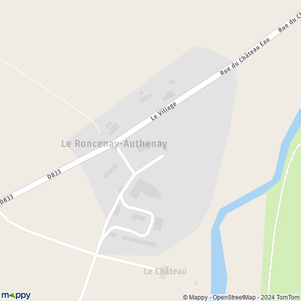 La carte pour la ville de Le Roncenay-Authenay, 27240 Mesnils-sur-Iton