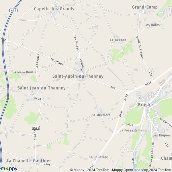 La carte pour la ville de Saint-Aubin-du-Thenney 27270