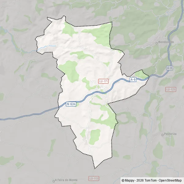 La carte pour la ville de 27286-27849 Abadín