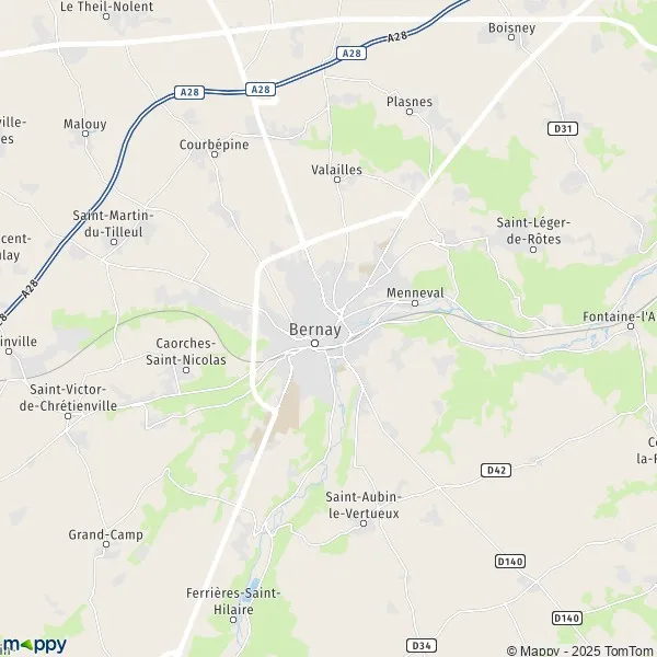 Plan Bernay carte de Bernay (27300) et infos pratiques