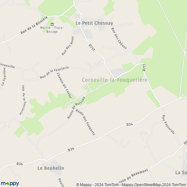 La carte pour la ville de Corneville-la-Fouquetière 27300