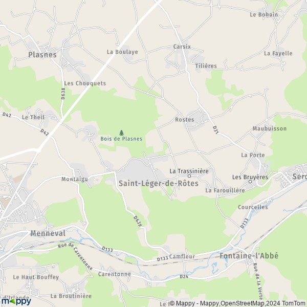 La carte pour la ville de Saint-Léger-de-Rôtes 27300