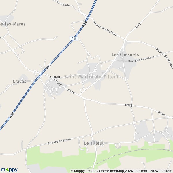 La carte pour la ville de Saint-Martin-du-Tilleul 27300
