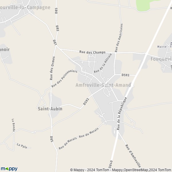 La carte pour la ville de Amfreville-la-Campagne, 27370 Amfreville-Saint-Amand