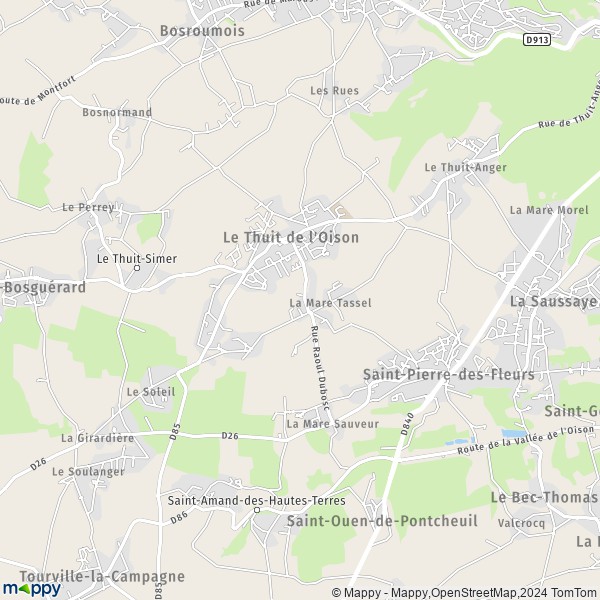La carte pour la ville de Le Thuit-Signol, 27370 Le Thuit-de-l'Oison