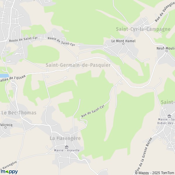 La carte pour la ville de Saint-Germain-de-Pasquier 27370