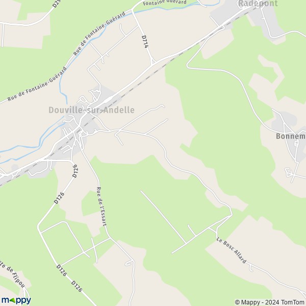 La carte pour la ville de Douville-sur-Andelle 27380