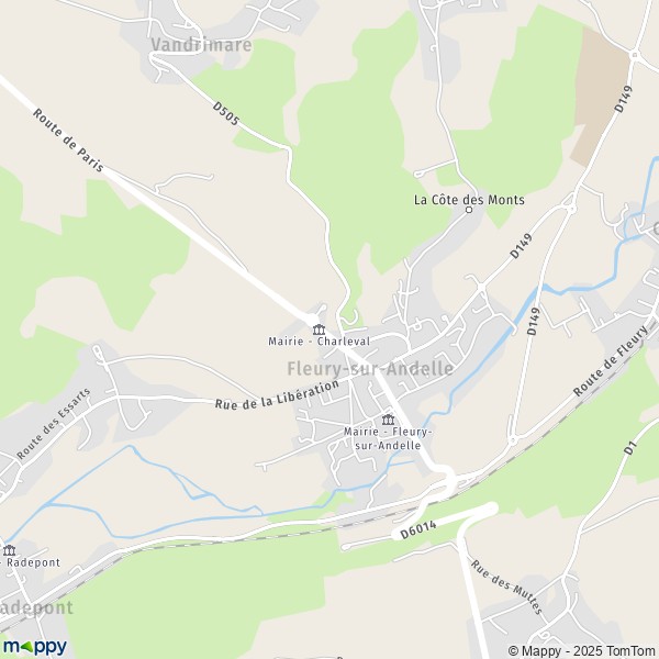 La carte pour la ville de Fleury-sur-Andelle 27380