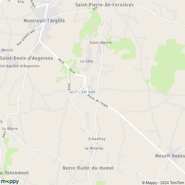 La carte pour la ville de Mélicourt 27390