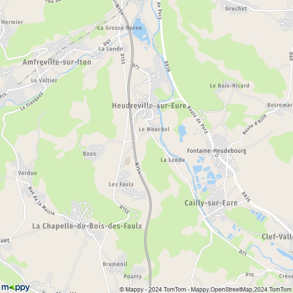 La carte pour la ville de Heudreville-sur-Eure 27400