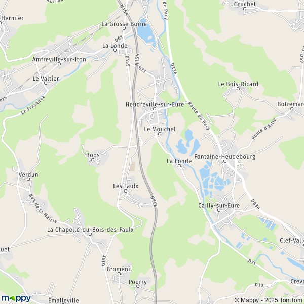 La carte pour la ville de Heudreville-sur-Eure 27400