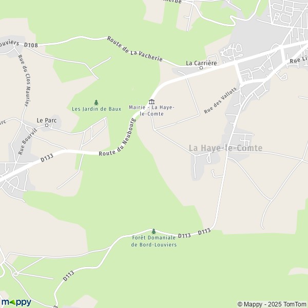 La carte pour la ville de La Haye-le-Comte 27400