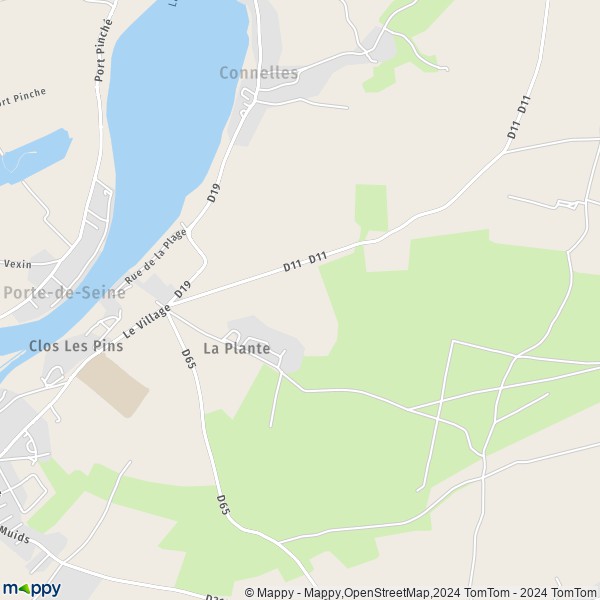 La carte pour la ville de Herqueville 27430