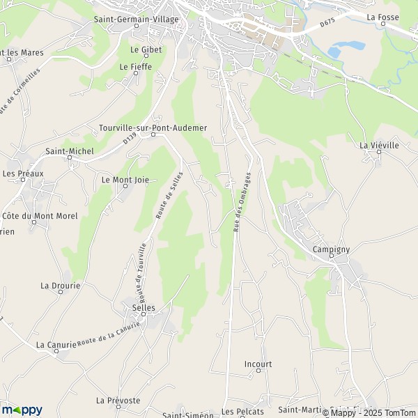Carte La Vallée de Siglas, 27500 Tourville-sur-Pont-Audemer