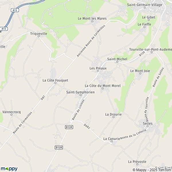 Carte Saint-André, 27500 Saint-Symphorien