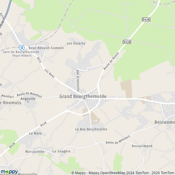 La carte pour la ville de Bourgtheroulde-Infreville, 27520 Grand-Bourgtheroulde