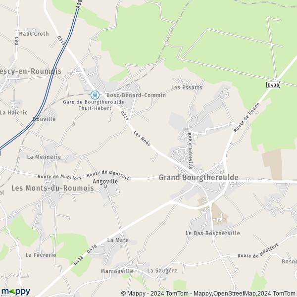 La carte pour la ville de Grand-Bourgtheroulde 27520