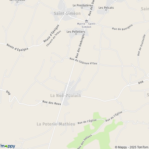 La carte pour la ville de La Noë-Poulain 27560