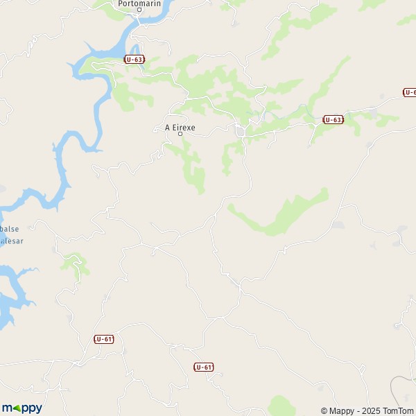 La carte pour la ville de 27611-27612 Paradela