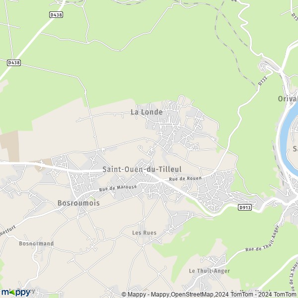 La carte pour la ville de Saint-Ouen-du-Tilleul 27670