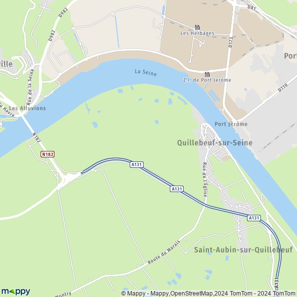 La carte pour la ville de Quillebeuf-sur-Seine 27680