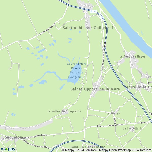 La carte pour la ville de Sainte-Opportune-la-Mare 27680